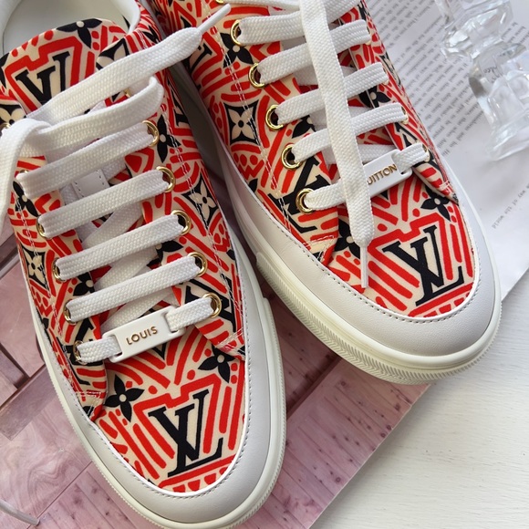 Louis Vuitton Nylon Monogram Crafty Open Back Sneaker size38.5 NEW - Picture 4 of 5